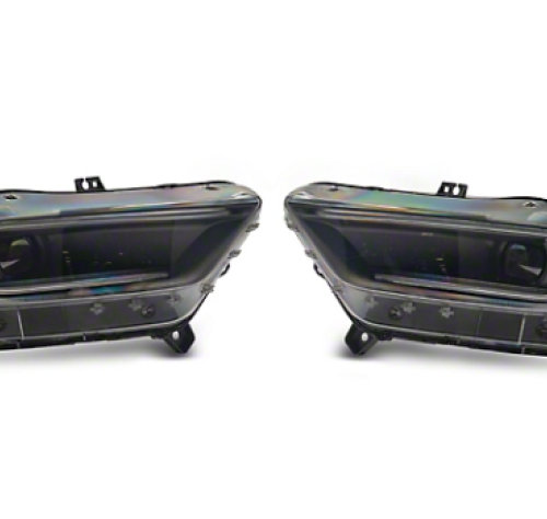 Raxiom for 2015-2017 Ford Mustang 18-20 Mustang GT350 Left Headlight- Black Housing (Smoked Lens) Box 1 of 2