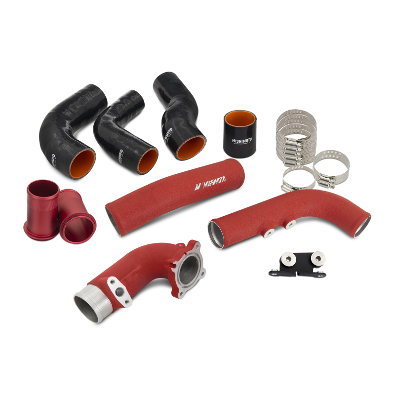 Mishimoto Intercooler & Pipe Kit - Silver Cooler - Red Pipes for 2023+ Toyota GR Corolla - Image 5