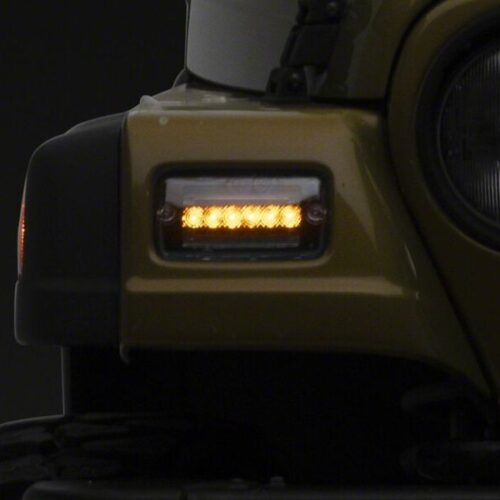 Raxiom for 1997-2006 Jeep Wrangler TJ Axial Series LED Sequential Cornering Lights- Clear
