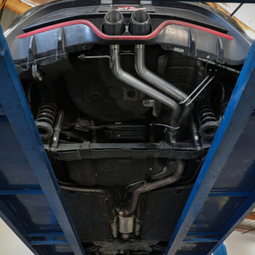 aFe Power Takeda 13-17 Hyundai Veloster L4-1.6L 2-1/2in 304 SS Axle-Back Exhaust w/ Blue Flame Tips - Image 8