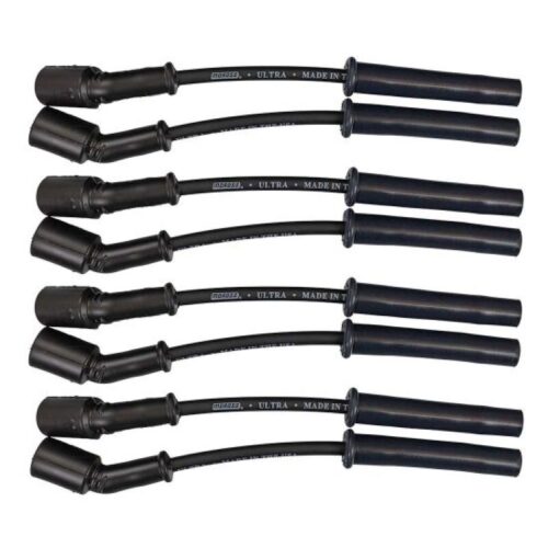 Moroso GM LS 5.7L/6.0L/6.2L/7.0L Ultra 350 8mm Multi-Angle Boot Ignition Spark Plug Wire Set - Black