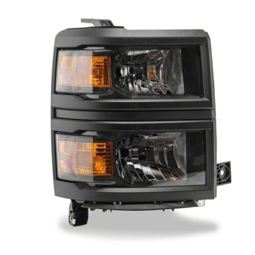 Raxiom for 2014-2015 Chevrolet Silverado 1500 OE Style Headlights/ Black Trim- Black - Clear Lens - Image 4