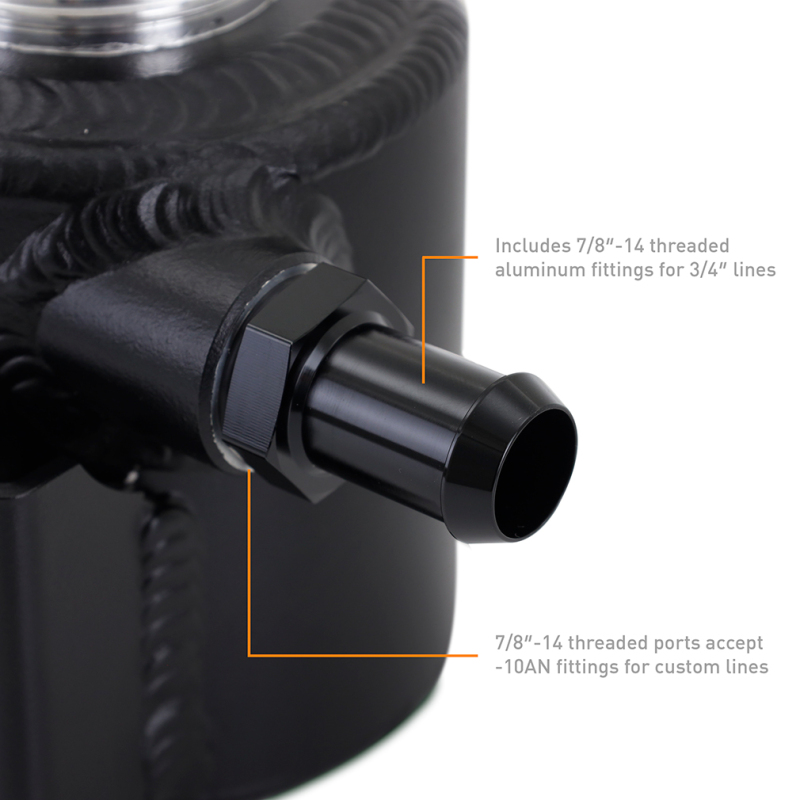 Mishimoto Universal Aluminum Coolant Expansion Tank - MWBK - Image 2