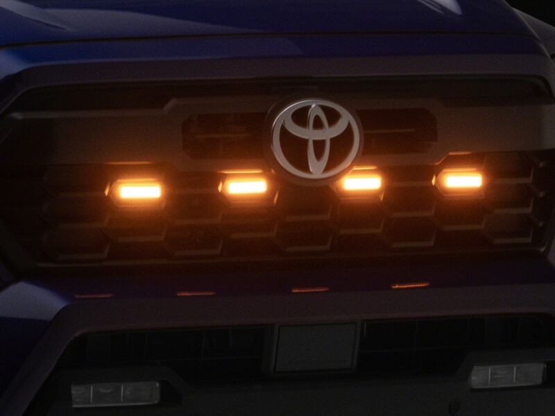 Raxiom for 2024-2026 Toyota Tacoma Pre Runner/ TRD Off-Road/ TRD Sport Amber LED Grille Light- Clear Lens - Image 5