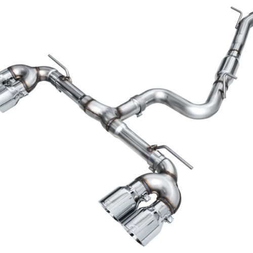 AWE Tuning Track Edition Quad Exhaust - Chrome Silver Tips for MK8 Volkswagen Golf R 3in
