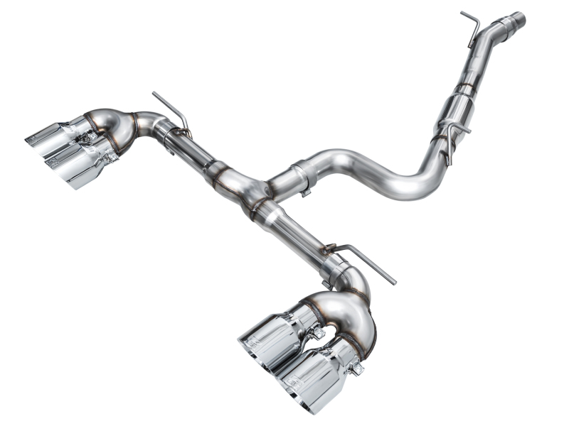 AWE Tuning Track Edition Quad Exhaust - Chrome Silver Tips for MK8 Volkswagen Golf R 3in