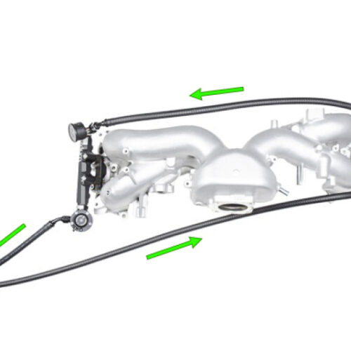 Alternative view of Radium Engineering Subaru EJ Engines Fuel Rail Plumbing - Series