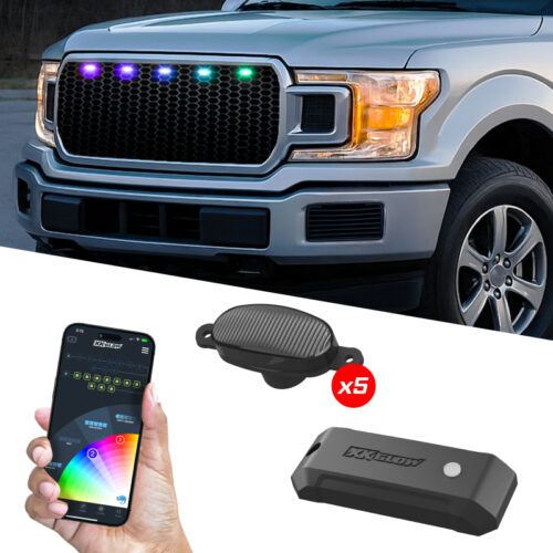 XK Glow XKmax Pre-Runner Style RGBW LED Grill Pods - 5pc