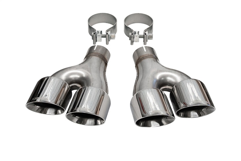 Corsa 2011-2021 Jeep Grand Cherokee Twin 2.5in Inlet / 4in Outlet Polished Pro-Series Tip Kit - Image 2