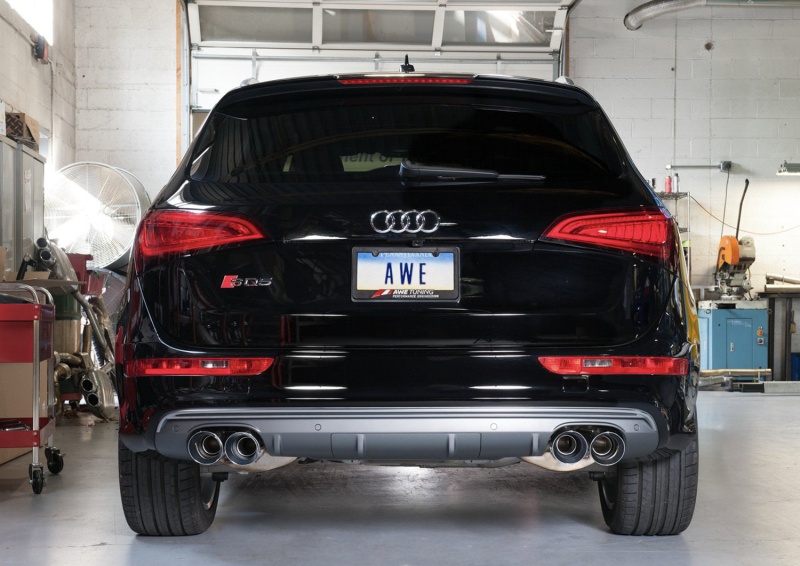 AWE Tuning Touring Edition Exhaust - Quad Outlet Chrome Silver Tips for Audi 8R SQ5 - Image 3