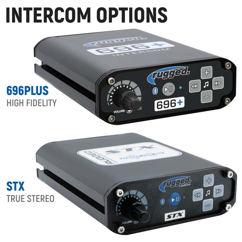 Rugged Radios Polaris RZR XP 1000 Complete Comm Kit with BT Intercom 2-Way Radio 696 Plus / G1 GMRS