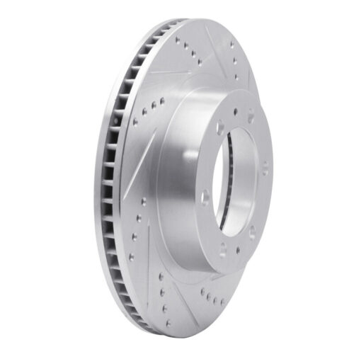 DFC 05-23 Toyota Tacoma Front Right Drilled & Slotted Silver Brake Rotor - Image 2