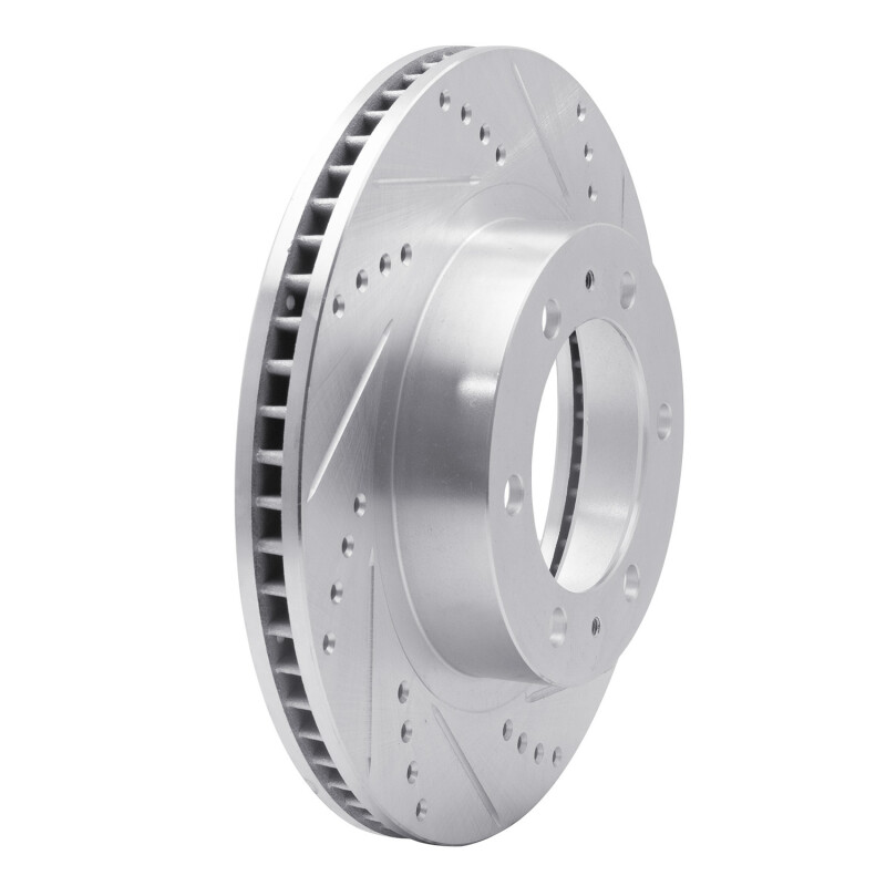DFC 05-23 Toyota Tacoma Front Right Drilled & Slotted Silver Brake Rotor - Image 2