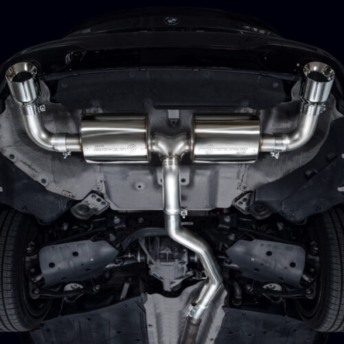 Alternative view of AWE Tuning Axle-Back Exhaust - Chrome Silver for 19-23 BMW 330i / 21-23 BMW 430i Base G2X Touring