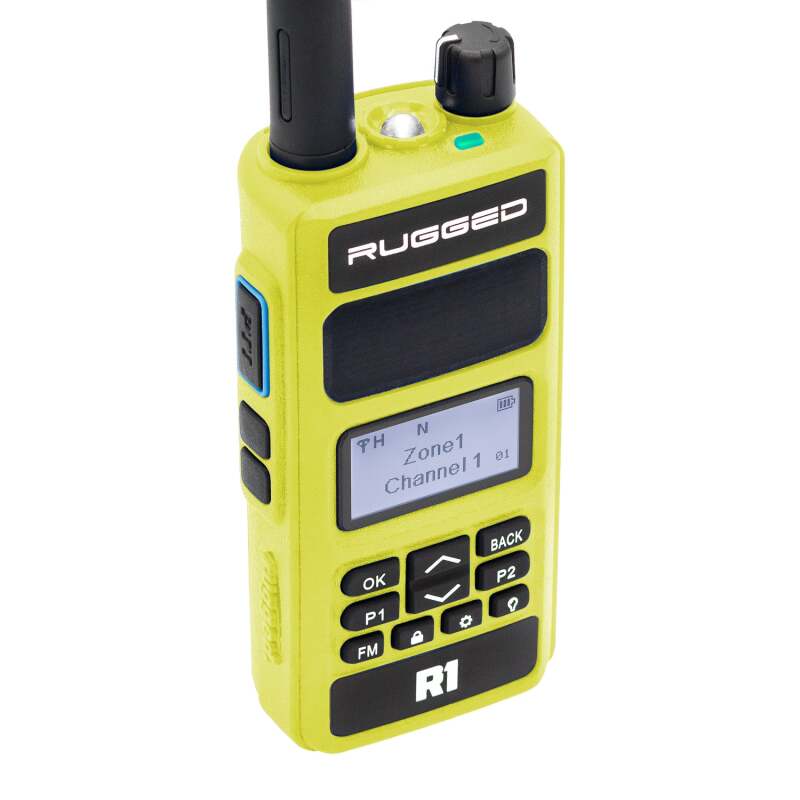 Rugged Radios Rugged R1 - Business Band Two Way Handheld Radio - Digital and Analog Safety Yellow - Image 2