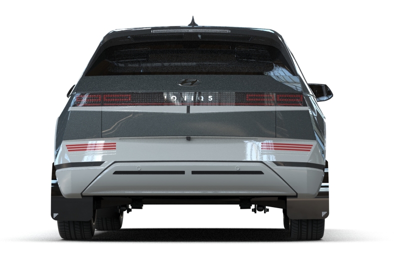 Rally Armor 25-26 Hyundai Ioniq 5 PE Black UR Mud Flap w/Silver Battery Logo - Image 2