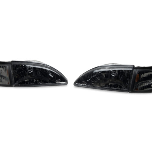 Raxiom for 1994-1998 Mustang Axial Series Cobra Style Headlights- Black Housing (Clear Lens) - Image 4