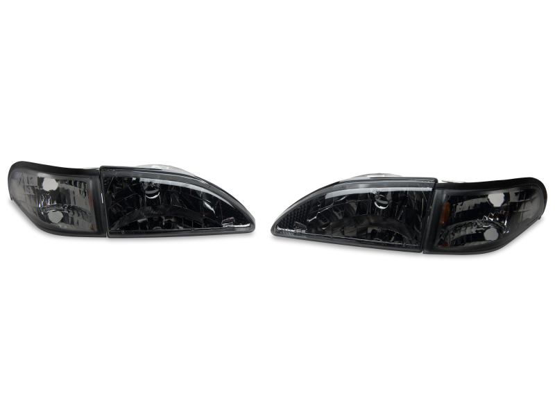 Raxiom for 1994-1998 Mustang Axial Series Cobra Style Headlights- Black Housing (Clear Lens) - Image 4