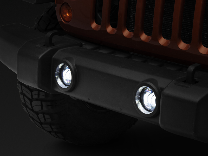 Raxiom for 2007-2022 Jeep Wrangler JK/JL Axial Series Tri-Bar LED Fog Lights- White - Image 4