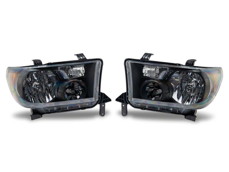 Raxiom for 2007-2013 Toyota Tundra OEM Style Headlights- Black Housing- Clear Lens - Image 2