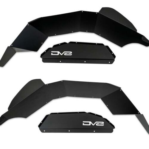 DV8 Offroad 20-24 Jeep Gladiator JT Rear Inner Fender Liners - Satin Black