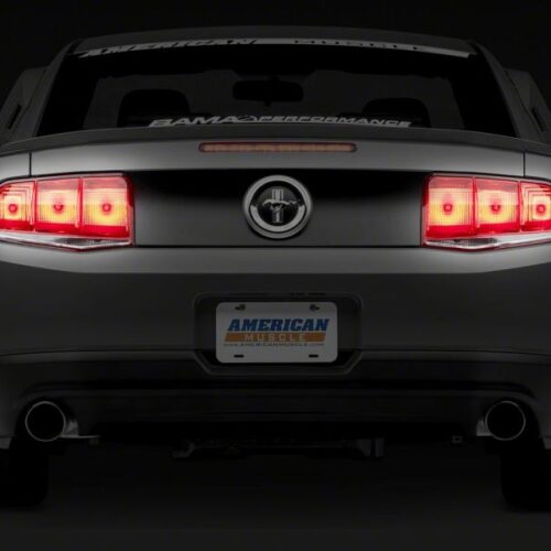 Raxiom for 2010-2012 Ford Mustang Aero Tail Lights- Black Housing (Smoked Lens)