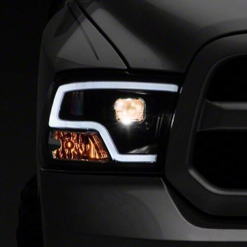 Alternative view of Raxiom for 2009-2018 RAM 1500 LED Halo Projector Headlights- Black Housing (Clear Lens)