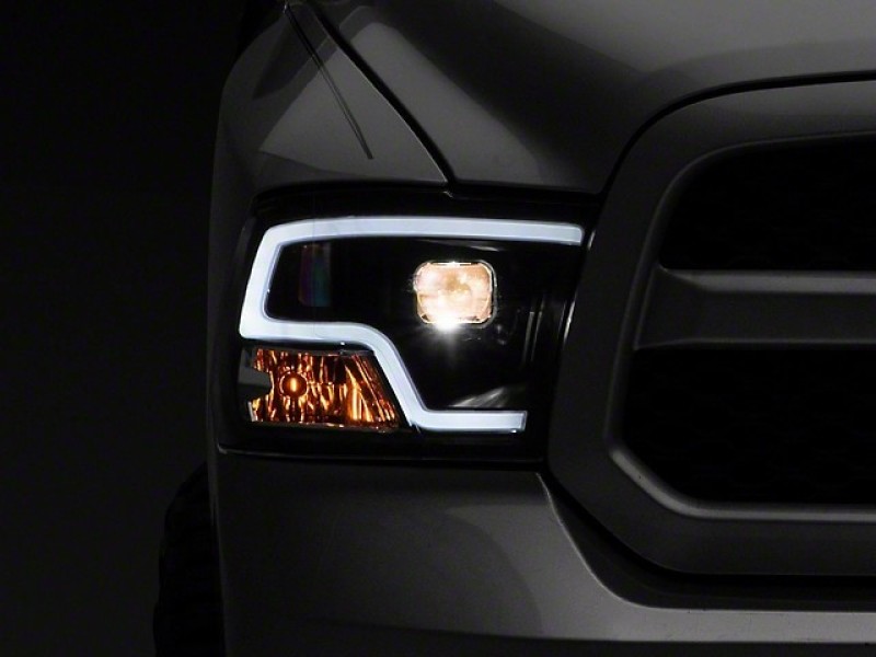 Raxiom for 2009-2018 RAM 1500 LED Halo Projector Headlights- Black Housing (Clear Lens) - Image 2
