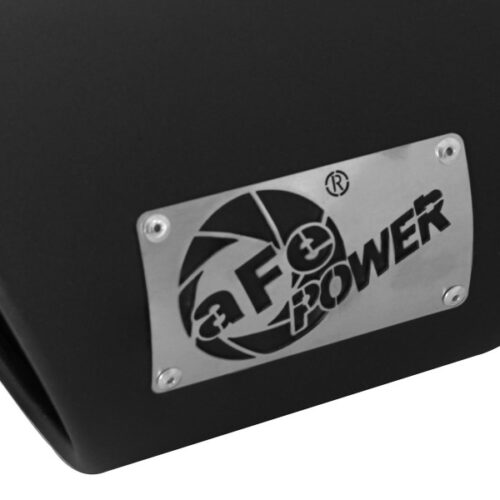 aFe Power MACHForce XP 5in 304 Stainless Steel Exhaust Tip 5 In x 7 Out x 12L in Bolt On Right - Black - Image 7