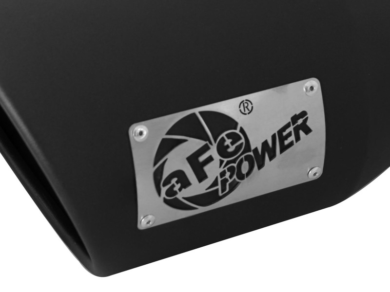 aFe Power MACHForce XP 5in 304 Stainless Steel Exhaust Tip 5 In x 7 Out x 12L in Bolt On Right - Black - Image 7