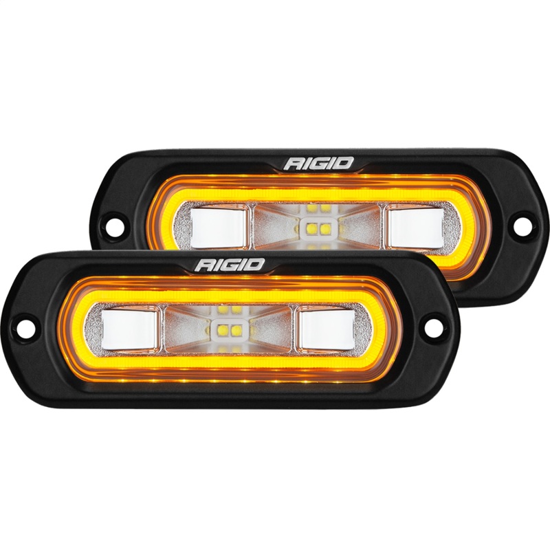 Rigid Industries SR-L Series Flush Mount LED Spreader Pair w/ Red Halo - Universal - Image 5