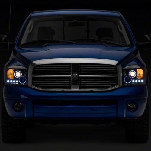 Raxiom for 2006-2008 Dodge RAM 1500 LED Halo Projector Headlights- Black Housing (Clear Lens) - Image 5