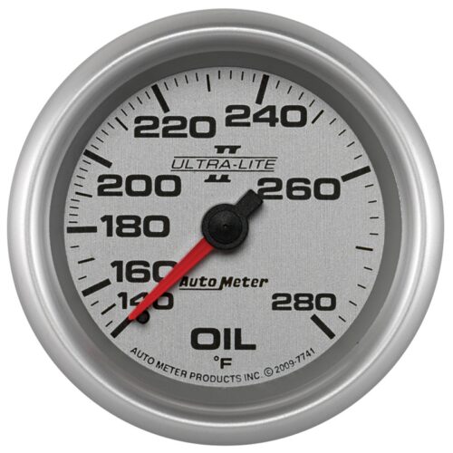 AutoMeter Gauge Oil Temp 2-5/8in. 140-280 Deg. F Mechanical Ultra-Lite II - Image 3