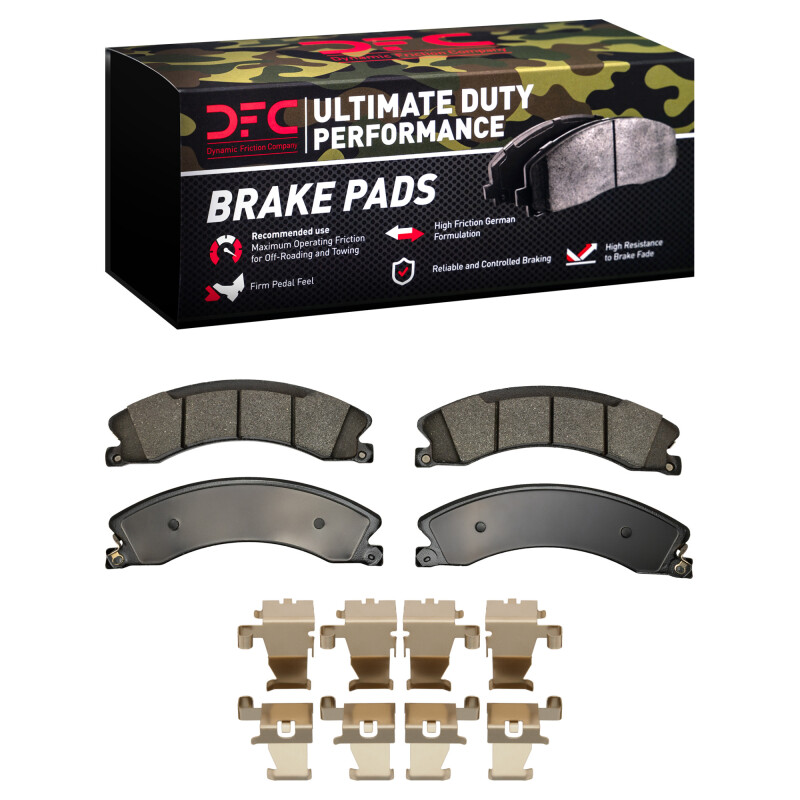 DFC 09-24 Chevrolet Silverado 3500 HD Front/Rear Ultimate Duty Perf Brake Pads & Hardware Kit