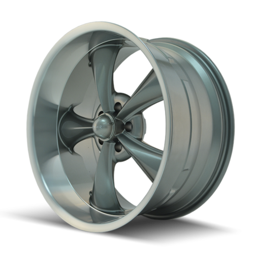 Ridler 695 18x8 / 5x120.65 BP / 0mm Offset / 83.82mm Hub Gloss Grey Machined Wheel - Image 4