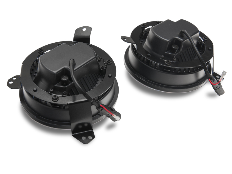Raxiom for 2018-2022 Jeep Wrangler JL/JT Axial Series LED Headlights- Black Housing (Clear Lens) - Image 6