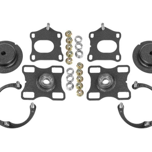 BMR 11- 14 Ford Mustang / Shelby GT500 Caster Camber Plates - Black Hammertone
