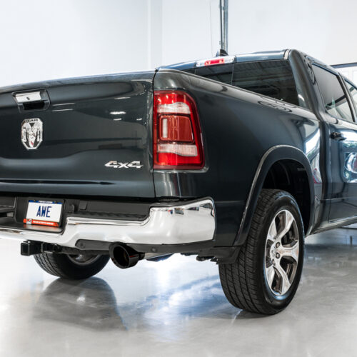 AWE Tuning Cat-Back Exhaust - Diamond Black Tips for 19-21 RAM 1500 5.7L (w/Cutouts) 0FG Dual Rear Exit - Image 4