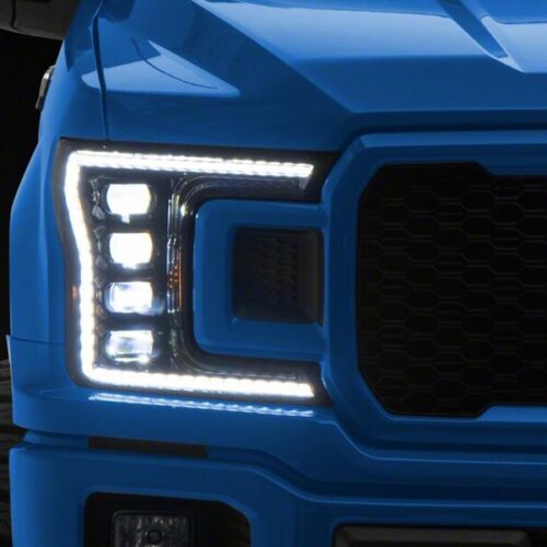 Raxiom for 2018-2020 Ford F-150 CXR Series V2 LED Headlights- Black Housing- Clear Lens