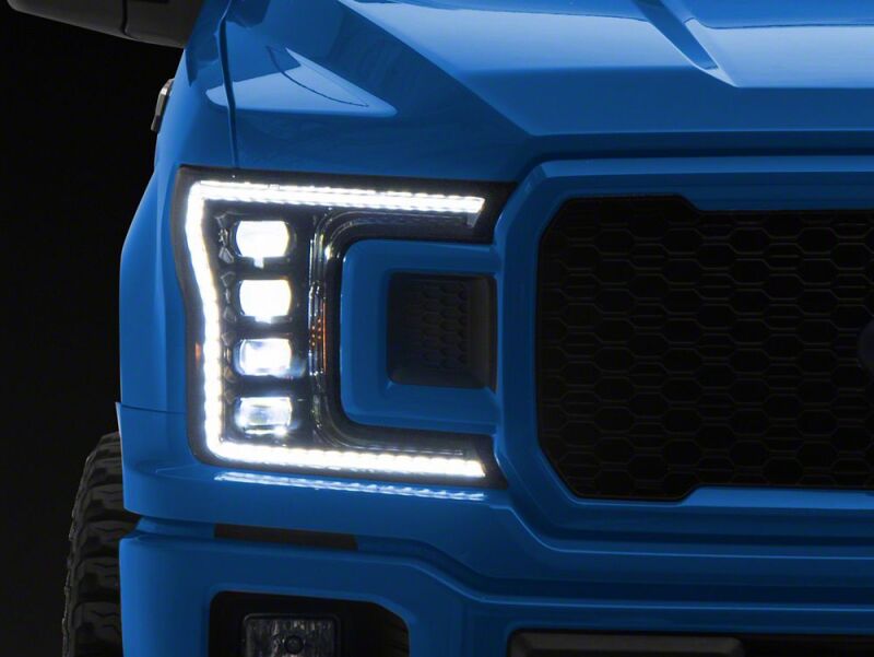 Raxiom for 2018-2020 Ford F-150 CXR Series V2 LED Headlights- Black Housing- Clear Lens