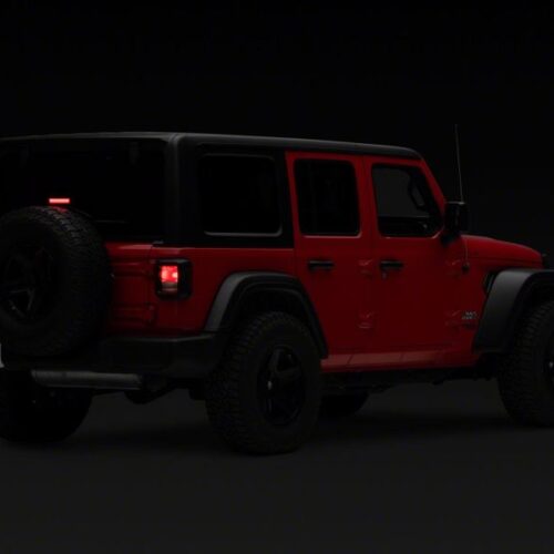 Raxiom for 2018-2023 Jeep Wrangler JL Axial Series Hyper Flash LED Third Brake Light- Smoked - Image 10