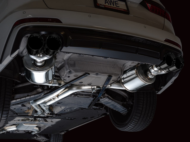 AWE Tuning Touring Edition Exhaust - Diamond Black Tips for 19-23 Audi C8 S6/S7 2.9T V6 AWD - Image 9