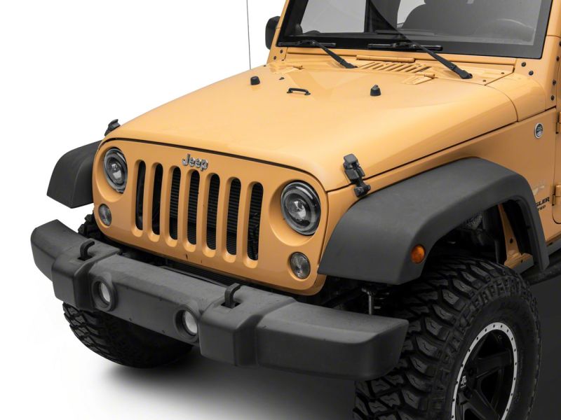 Raxiom for 2007-2018 Jeep Wrangler JK Axial Series 7-In Dragon Eye LED Headlights- Blk Housing (Clear Lens) - Image 6
