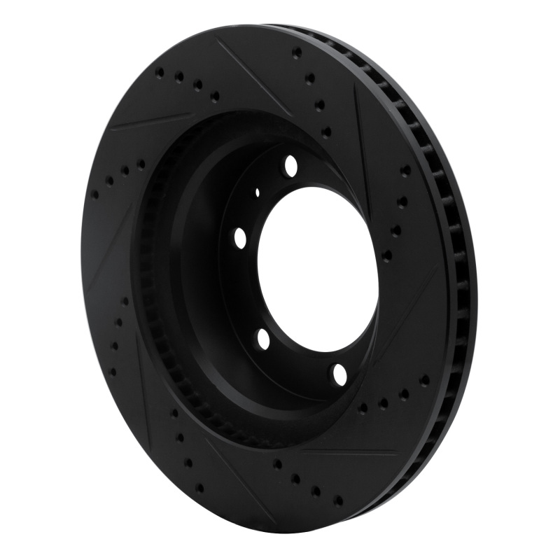 DFC 03-23 Toyota 4Runner Front Left Drilled & Slotted Black Brake Rotor - Image 4