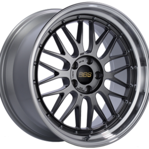 BBS LM 18x10 - 5x114.3 ET20 - PFS - Diamond Black w/Diamond Cut Machined Lip