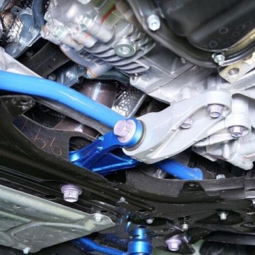 Cusco Engine Pitching Stopper w/ HD Rubber Bushing Steel Construction Blue 2023+ Toyota GR Corolla - Image 2