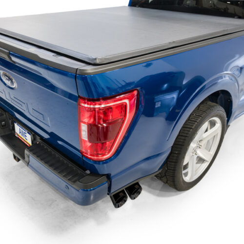 AWE Tuning Cat-Back Exhaust - 4.5in Dual Side Exit Diamond Black Tips for AWE 21-25 Ford F150 (14th Gen Reg Cab) - Image 6