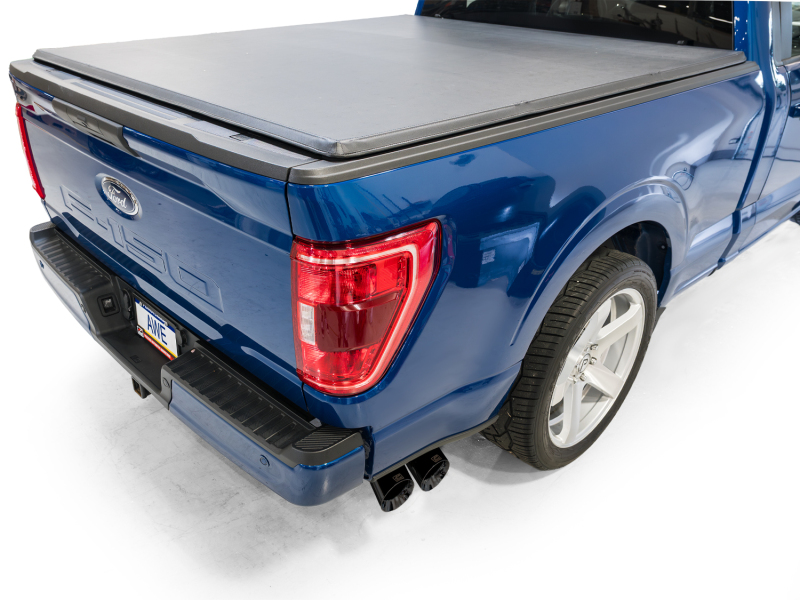 AWE Tuning Cat-Back Exhaust - 4.5in Dual Side Exit Diamond Black Tips for AWE 21-25 Ford F150 (14th Gen Reg Cab) - Image 6
