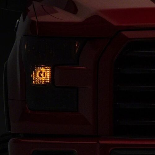 Raxiom for 2015-2017 Ford F-150 Axial OEM Style Rep Headlights- Chrome Housing- Smoked Lens - Image 6