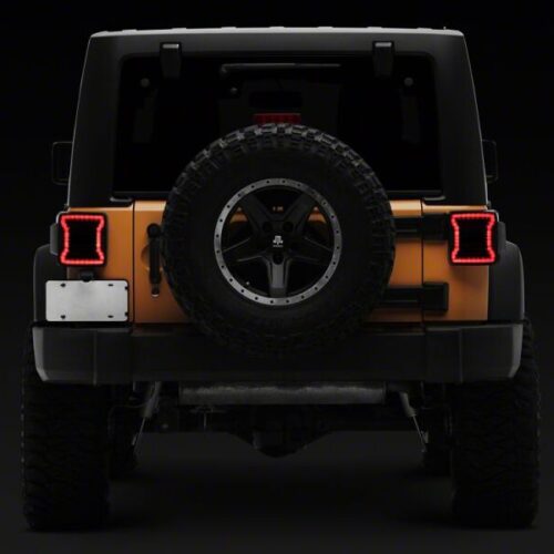 Raxiom for 2007-2018 Jeep Wrangler JK Axial Series JL Style LED Tail Lights- Black Housing- Smoked Lens - Image 10
